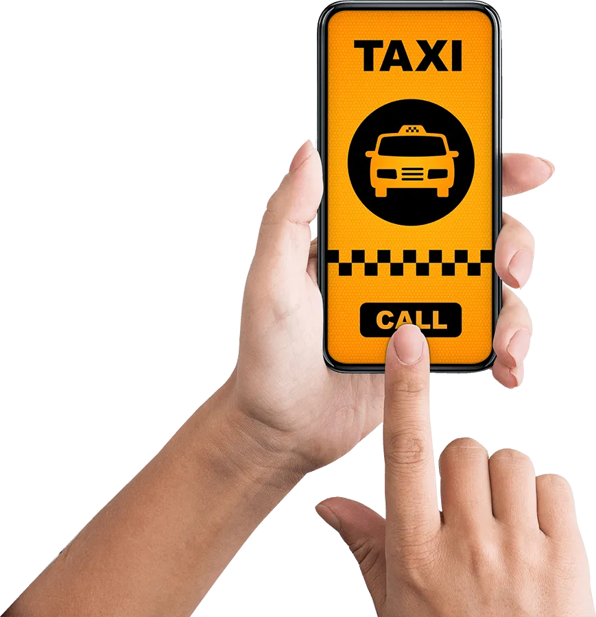 woman-holding-smartphone-with-taxi-app-interface